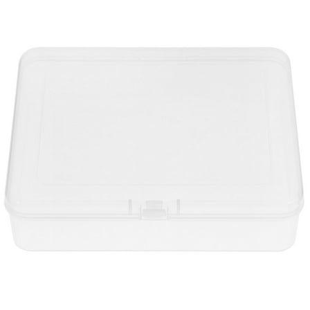 OUNONA Set of 6 Clear Rectangular Plastic Storage Boxes with Lids for Small Items, Craft Supplies, and Home Organization