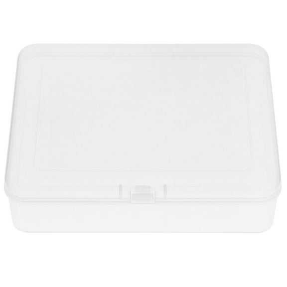 OUNONA Set of 6 Clear Rectangular Plastic Storage Boxes with Lids for Small Items, Craft Supplies, and Home Organization