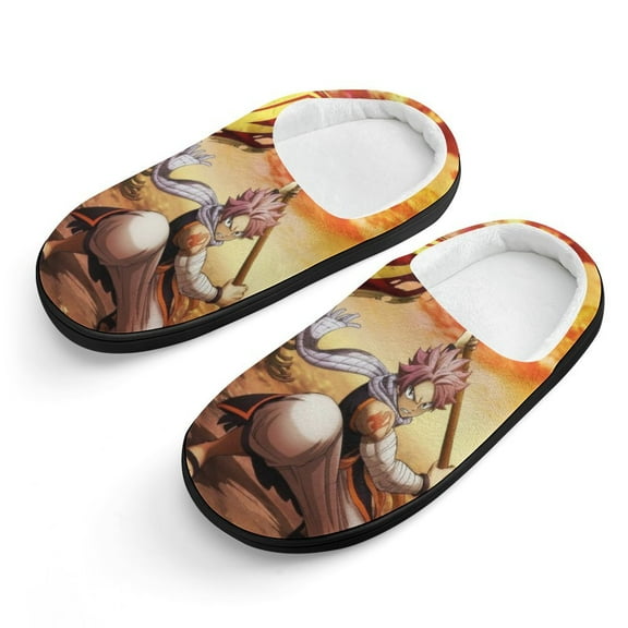 Fairy Tail Slippers for Kids, Cute Soft Plush Anti-slip Fluffy Fuzzy House Slippers Warm Soft Plush Non-Slip Indoor Outdoor Slip-on Shoes for Boys Girls