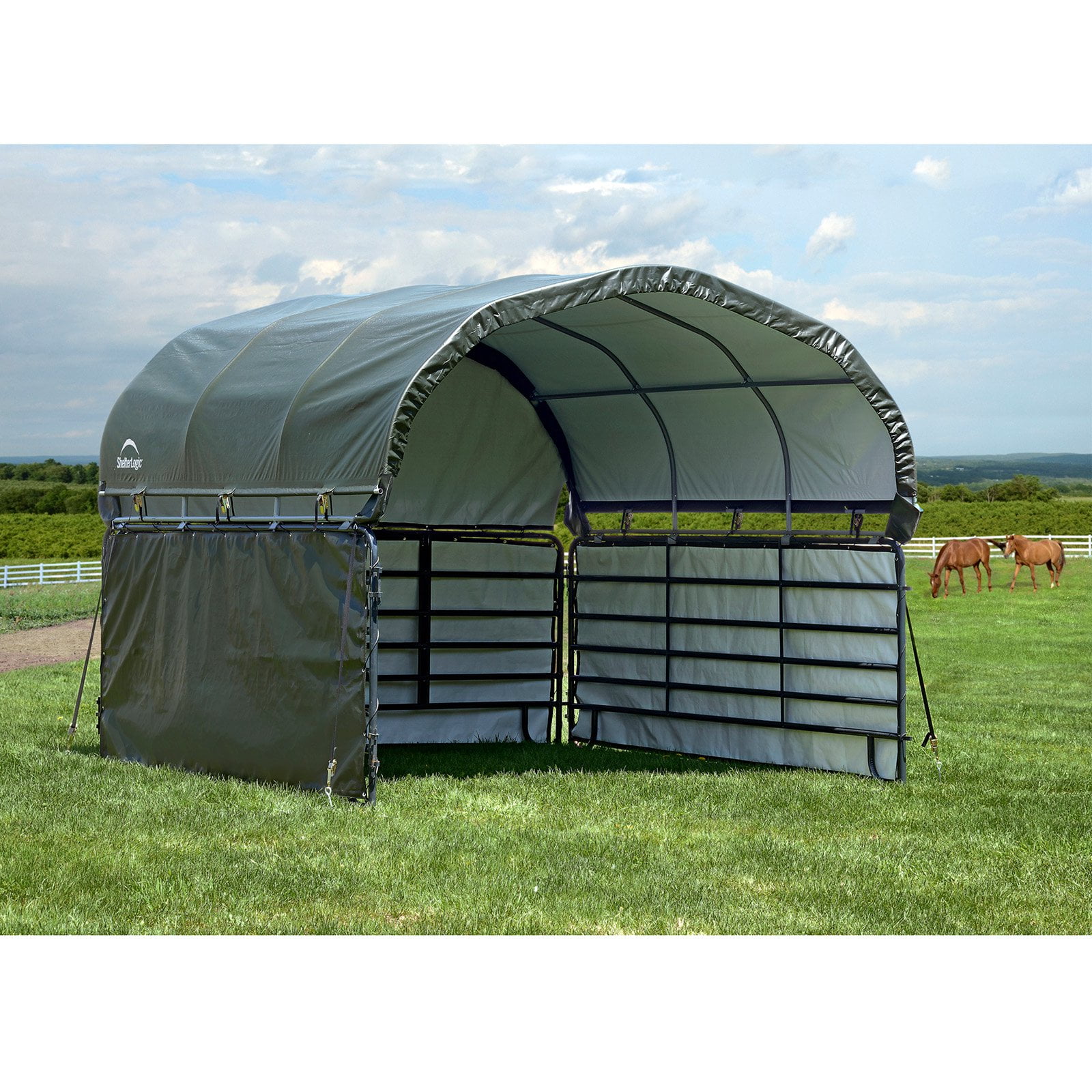 ShelterLogic Enclosure Kit for Corral Shelter, Green, 12 ft. x 12 ft
