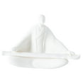 thumbnail image 4 of Estatua en miniatura para decoración de mesa, estilo chino, figura de boya sentado, escultura de cerámica blanca para estante de sala de estar, 4 of 9