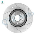 thumbnail image 3 of Front Drilled Slotted Brake Disc Rotors 320mm For 2015-2020 Nissan Pathfinder, 3 of 8