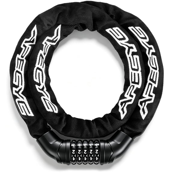 Apecyc 3.9Ft Bike Chain Lock 5 Digit Combination Bicycle Lock Heavy Duty Heavy Weight Anti Theft Cable for E-Bike Scooter Scooter Motorcycle Gate Outside Yard Patio Fences