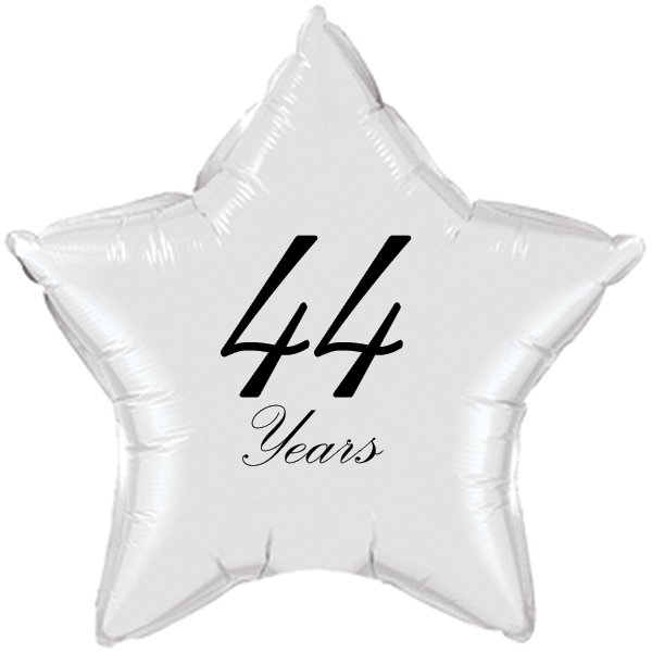 44 YEARS CLASSY BLACK STAR BALLOON (EACH) by Partypro - Walmart.com