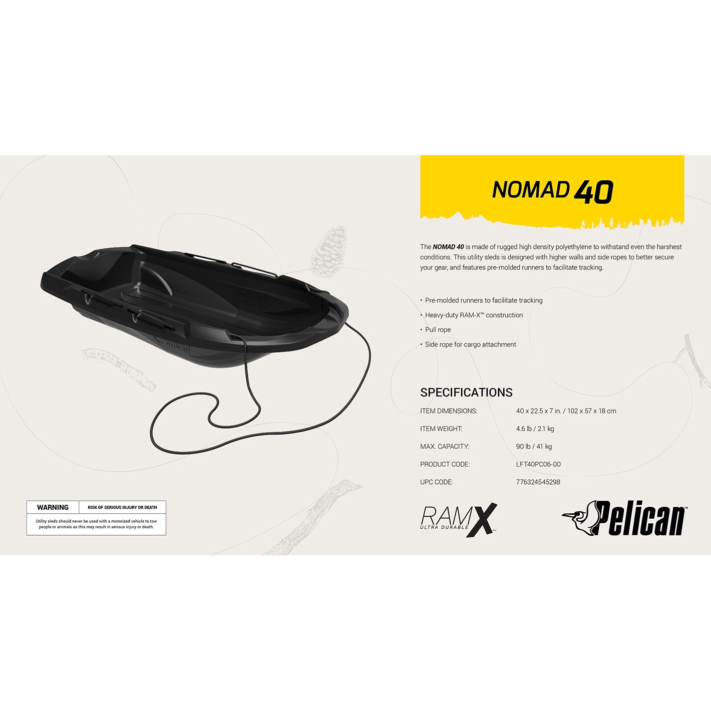 Pelican - Nomad 40 Utility Sled