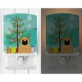 thumbnail image 2 of Merry Christmas Tree Pug Brown Ceramic Night Light, 2 of 2