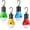 4pcs Colored, variant on Camping Tent Lantern, Portable Outdoor Light Bulb, with Clip Hook, Bright, for Hiking, Party,Camping, Fishing, Power Failure (4 Packs, Black )