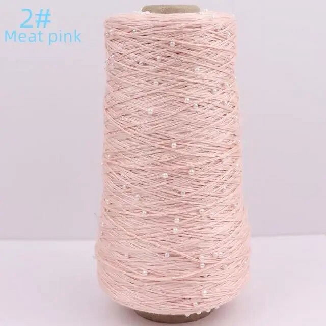 6 ply mercerized cotton thread + pearl hand woven pure cotton fine wool thread crochet thread bead thread DIY hand woven thread