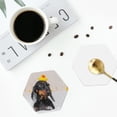 thumbnail image 4 of Bingfone Vintage Dachshund Sitting In Bathtub Leather Drinks Coasters With Set Of 6,Suitable For Home Kitchen,Coffee Cup Coasters Home Gift, 4 of 8