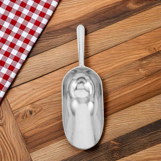 OULII 2PCS Popcorn Scoops for Serving Grey Aluminium Alloy Efficient Scooping for Professional Chefs