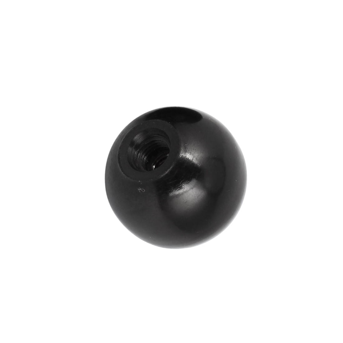 2 Pcs M10 x 28mm Thread Round Plastic 40mm Diameter Ball Shift Knob Black