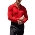 thumbnail image 5 of COOFANDY Men's Muscle Fit Dress Shirts Stretch Wrinkle-Free Long Sleeve Casual Button Down Shirts, 5 of 9