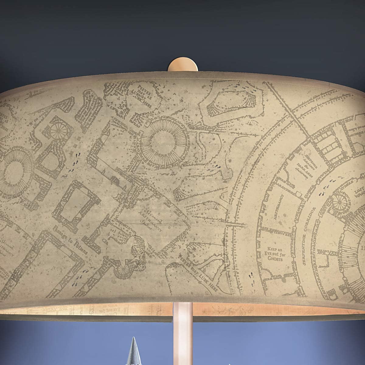 Bradford Exchange Harry Potter Hogwarts Table Lamp with White Fabric Shade