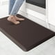 thumbnail image 2 of KitchenClouds Alfombra de cocina acolchada antifatiga de 17.3 x 28 pulgadas, impermeable, antideslizante, alfombrilla de escritorio cómoda para cocina, casa, fregadero, oficina (chocolate), 2 of 4