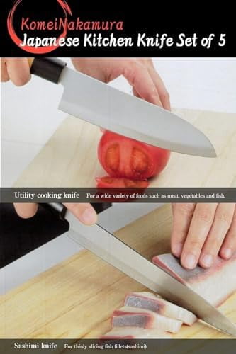 Kitchen Knife Set Of 5 Produced By Komei Nakamura Including Sushi Knife Japanese