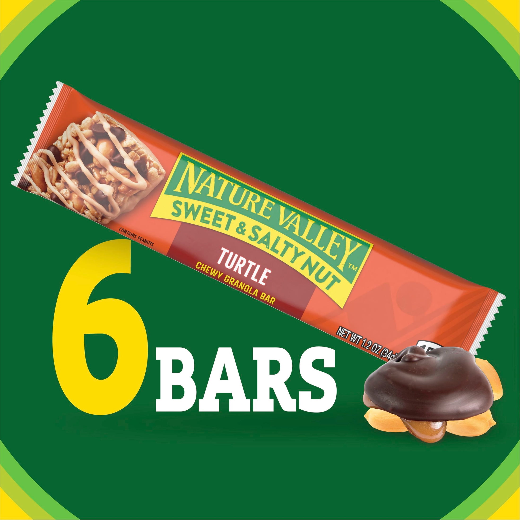 (12 pack) Nature Valley Turtle Sweet and Salty Nut Chewy Granola Bars (6 Bars)