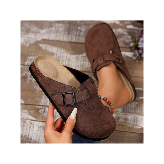 Womens Comfort Cork Footbed Slip-On Sandals, Beach & Casual Essentials