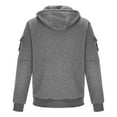 thumbnail image 3 of Mens Big & Tall Hoodies Fleece Lined Plus Size S-4X Zip Up Sweatshirts with Zipper Pockets Long Sleeve Solid Thermal Warm Athletic Jackets & Coats, 3 of 5