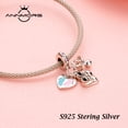 thumbnail image 6 of ROSIANNA 925 Sterling Silver Charm for Bracelets Women Silver Shoes Footprints Charm Necklace Pendant, 6 of 7