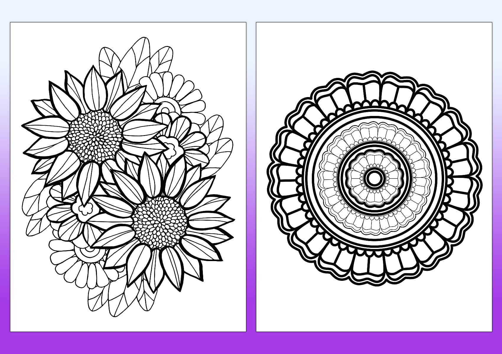ZoCo: 10-Pack Adult Coloring and Large Print Puzzle Book Combo