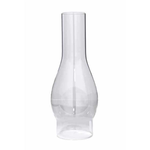 Tulipa de lámpara de aceite B&P 7,5 cm x 25 cm de vidrio transparente