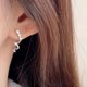 thumbnail image 5 of Pendientes colgantes para mujer con brillantes diamantes de imitación, pendientes de cadena con forma de estrella, pendientes de novia para boda, pendientes colgantes para la oreja., 5 of 9
