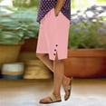 thumbnail image 6 of Vhkiploz Plus Size Summer Linen Board Shorts for Women's Wide Leg Beachwear Bermuda Shorts Solid Color Everyday Running Shorts with Side Pockets, 6 of 9