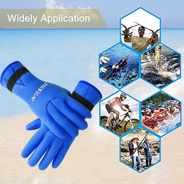 Gants de Plongée 1 Paire Gants de Plongée Néoprène Snorkeling Surf Sports Nautiques Antidérapants Combinaison Gants Noir Bleu L Gants de Plongée 1 Paire Gants de Plongée Néoprène Snorkeling Surf Sports Nautiques Antidérapants Combinaison Gants Noir Bleu L