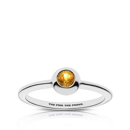 US Marines Light Citrine Ring In Sterling Silver Design by BIXLER