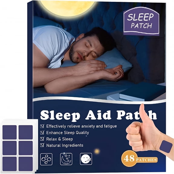 QARUN Sleep Patches for Adults Extra Strength- 48 Pcs Upgraded Improve Deep Sleep Patch- Easy Use Quick Acting Ingredients Sleepy Stickers for Women Men Long Last All Night- Purple