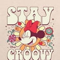 thumbnail image 3 of Disney - Mickey & Friends - Minnie Mouse - Stay Groovy - Women's Lightweight French Terry Long Sleeve Shirt, 3 of 5
