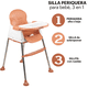 thumbnail image 2 of Silla Periquera Bebe Alta Plegable 3 En 1 Portátil Charola, 2 of 6