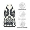 thumbnail image 4 of Balery Artistic Black White Peacocks Funda de Asiento para Auto con Diseño - Cubierta Frontal Suave y Transpirable con Protector Antideslizante- 1 Unidad, 4 of 5