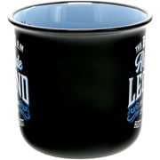 Pavilion Gift Company - Boss Absolute Legend - Ceramic 13-ounce Campfire Mug, Double Sided Coffee Cup, Boss Gifts, Gifts For Boss, Boss Mug, 1 Count (Pack of 1), 3.75” x 5” x 3.5”, Black/Blue