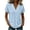 Light Blue, variant on Summer Blouses for Women Solid Color Crepe Collared Short Sleeve T-Shirt Everyday Wear Casual Soft Breathable Tops Loose Fit Comfort Outing Summer Tops for Women Color Blue Size S