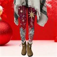 thumbnail image 2 of Fancifize Women's Christmas Leggings High Waist Stretch Slim Yoga Pants Xmas Holiday Wokrout Trousers, 2 of 6