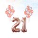 thumbnail image 2 of Globos de cumpleaños para 21 años, decoración para fiestas de cumpleaños (dorado rosa, 40 pulgadas), 2 of 7