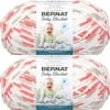 Spinrite Bernat Baby Blanket Big Ball Yarn - Flowerpot, 1 Pack of 2 Piece