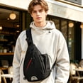thumbnail image 6 of Yeciiwht Waterproof Shoulder Bag Travel Crossbody Bags for Women Men, Lightweight Sling Bag Multi Pocket Chest Bags for Travel School, 6 of 7