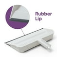 thumbnail image 3 of Superio 4-Pack Wide Plastic Dustpan with Comb - 16" Wide, Rubber Lip, Broom Handle Clip, White, 3 of 9