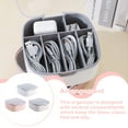 thumbnail image 3 of fastboy Desktop Organizer Compartments Organization Plastic Stationery Table Storage Box Household Carrying Data Line Cable Holder Gray Pink, 3 of 6