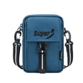 thumbnail image 1 of Women Men Mini Crossbody Bag with Pocket Letter Stripe Pattern Zip Handbags Multipurpose Mini Shoulder, 1 of 8