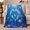 Blue Dolphin Heart Lagoon, variant on Deep Sea Manta Ray decorative motif Underwater Scene, Peaceful Coastal Landscape Scene, Warm Flannel Blanket for Beach House and Living Room, Beach Lovers Housewarming Gift, Coastal Home Decor