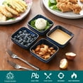thumbnail image 5 of vancasso Stern, Blue 4-Piece Saucer Dish Set, Porcelain Snack Bowl, Square, 5 of 7