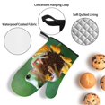 thumbnail image 3 of Daiia Tree Frog Sitting On Sunflowes Pattern Oven Mitts and Pot Holders 4 pcs Set,High Heat Resistant 500 Degree Extra Thicken Long Kitchen Cotton Oven Glove, 3 of 6