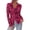Rose Red, variant on Women's Long Sleeve Floral Mesh Boho Tops Button Down Shirts Fall Blouses Dressy, Ruched Slim Fit, Collared V Neck, Trendy Going Out Date Night Outfit, Elegant Casual Work Office Clothes