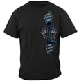 thumbnail image 2 of I Stand For The Flag Kneel For The Fallen Patriotic 100% Cotton Black T-Shirt XXX-Large, 2 of 7