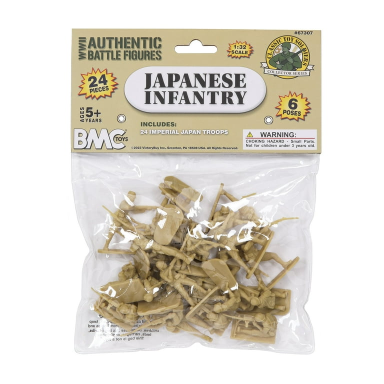 BMC CTS WW2 Japanese Plastic Army Men - 24pc Tan Imperial Japan