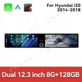 thumbnail image 3 of ZWNAV Dual 12.3 inch Screen Car Radio For Hyundai i20 2014-2018 Android GPS Navigation Multimedia Video Player Stereo Receiver Head Unit, 3 of 15