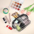 thumbnail image 4 of 1pc Bolsa de Maquillaje Impermeable para Mujeres para Vacaciones, Camping, Baño, Gimnasio, PVC Negro, 4 of 6